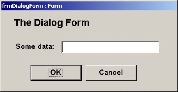 This form uses a custom event to pass data back to the main form.